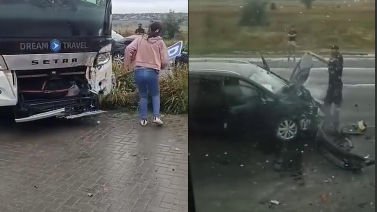 Video Grav Accident Rutier Cu Implicarea Unui Autocar La H Nce Ti