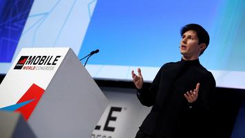 FILE PHOTO: Founder and CEO of Telegram Pavel Durov delivers a keynote speech during the Mobile World Congress in Barcelona, Spain February 23, 2016. REUTERS/Albert Gea/File Photo