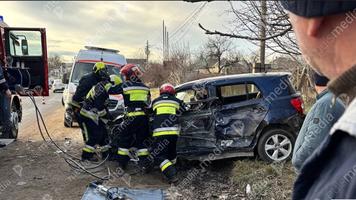 (VIDEO) Momentul în care s-a produs accidentul grav de la Ciorescu, surprins de o cameră de supraveghere