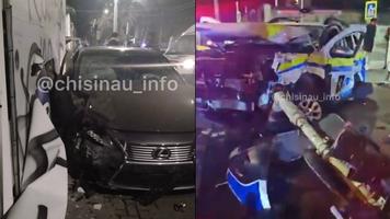 NO COMMENT (VIDEO) Momentul în care s-a produs accidentul cu implicarea autospeciala poliției pe strada București