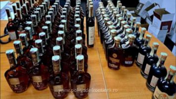 (FOTO) Viciul i-a adus o amendă de peste 2000 de euro unui moldovean care s-a pronit în UE cu peste 100 de sticle de cognac din R.Moldova