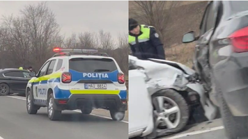 (VIDEO) Accident cu implicarea unui BMW, la Orhei