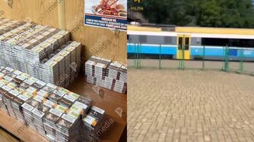 (VIDEO) Poliția Națională oferă detalii despre contrabanda de țigări cu trenul „Chișinău-Iași”