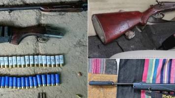 (FOTO) Arme de foc, dar și zeci de cărtușe. Doi bărbați din Florești, cercetați de oamenii legii