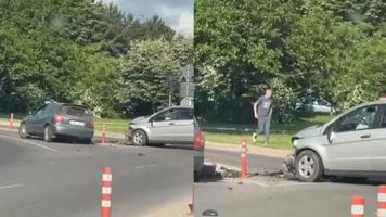(VIDEO) Accident matinal pe strada Mihai Viteazul. O femei - la spital
