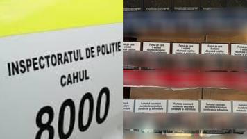 Mașină cu țigări de contrabandă de sute de mii de lei, trasă pe dreapta de poliție, la Cahul