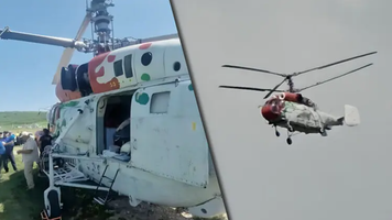 (VIDEO)  Un elicopter ucrainean a aterizat de urgență în raionul Călărași