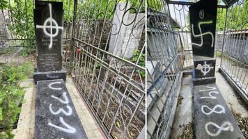 Peste 50 de morminte – vandalizate cu simboluri naziste în cimitirul evreiesc din Chișinău