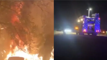 (VIDEO) Un BMW a fost făcut scrum după un accident. Pompierii au intervenit de urgență