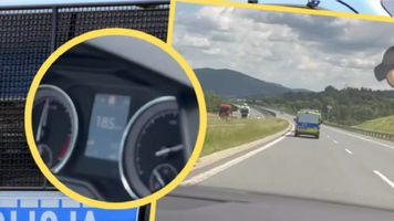 (VIDEO) Mașina de poliție gonește cu peste 200 km/h, pe un drum din Polonia