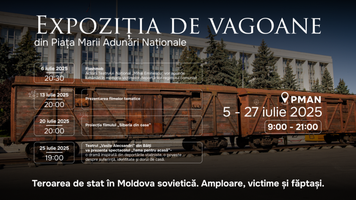 A fost lansată expoziția de vagoane în PMAN „Teroarea de stat în Moldova sovietică. Amploare, victime și făptași”