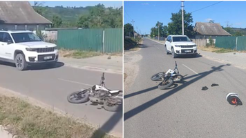 Un adolescent pe motocicletă, lovit de un Jeep, la Tomai: La volanul mașinii ar fi fost primarul localității, Ghenadie Capmaru