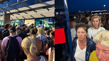 (VIDEO) Cozi interminabile pe aeroportul din Chișinău. Oamenii așteaptă ore în șir fără aer condiționat