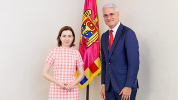 Maia Sandu s-a întâlnit cu ministrul Investițiilor și Proiectelor Europene al României, Dragoș-Nicolae Pîslaru