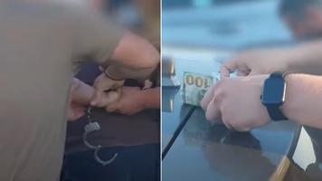 (VIDEO) Ucrainean încătușat, după ce ar fi încercat să corupă un polițist de frontieră pe Aeroportul Internațional Chișinău