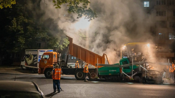 (FOTO) Lucrările de reparație de pe strada Liviu Deleanu din sectorul Buiucani au intrat în ultima fază