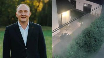 (VIDEO) Deflagrație nocturnă sub geamurile primarului de Stăuceni, susținător PAS. Ar fi vorba despre un atac intenționat
