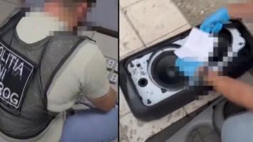 (VIDEO) Hașiș, cocaină, MDMA și muguri de marijuana, în valoare de peste 2,5 milioane de lei, aduse prin contrabandă din Spania în Republica Moldova, într-o boxǎ muzicalǎ