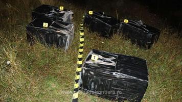 (VIDEO) Contrabandă impunătoare de țigări din R.Moldova, oprită cu focuri de armă în România