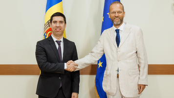 Mihai Popșoi a avut o întrevedere de rămas bun cu șeful Delegației Uniunii Europene în Republica Moldova, Jānis Mažeiks