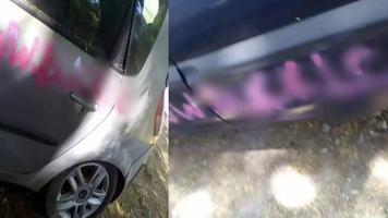 (VIDEO) Poliția sectorului Buiucani în acțiune. L-au reținut pe un individ care inscripționat pe mașini adresa unui magazin oline de droguri