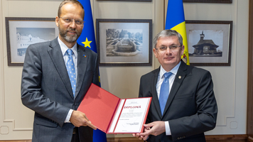 Igor Grosu a avut o întrevedere de rămas-bun cu ambasadorul Uniunii Europene la Chișinău, la încheierea mandatului său
