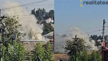 (VIDEO) Incendiu la Durlești. Trei echipe de pompieri lucrează la fața locului
