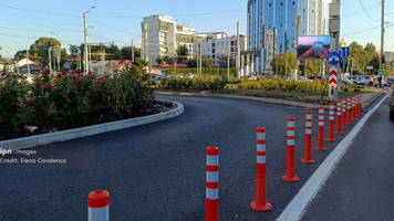(FOTO) O bandă pentru întoarcere, creată pe Viaductul dintre Botanica și Centru