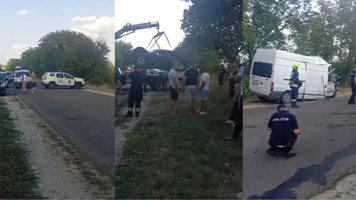 (VIDEO) Un minor a ajuns la spital după ce trei mașini s-au lovit grav la Glodeni. Unul dintre șoferi nu avea permis