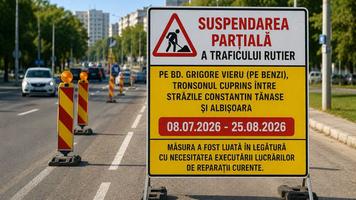 Suspendarea parțială a traficului rutier pe bd. Grigore Vieru