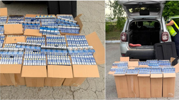 Peste 100.000 de țigarete, găsite într-un automobil lângă Comrat. Șoferul nu avea acte de proveniență