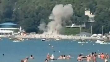 O dronă s-a prăbușit pe o plajă