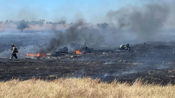 urma prăbuşirii unui elicopter de atac de tip AH-64 Apache de la Fort Hood pe un câmp