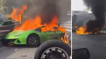Lamborghini in flacari