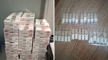 pachete de țigări și  fiole cu substanțe anabolizante