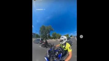 (VIDEO) Nou accident cu implicarea unui motociclist gonit de INSP
