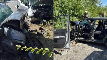 (VIDEO) Grav accident rutier, cu implicarea a doi polițiști, la Anenii Noi. Momentul impactului surprins de o cameră de bord