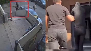 (VIDEO) Hoață cu ghinion în Chișinău. Momentul în care o femeie fură o trotinetă electrică, surprins de o cameră de supraveghere