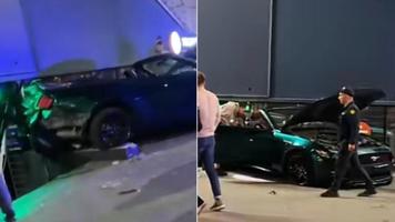 (VIDEO) Un tânăr vitezoman și-a făcut Mustang-ul zob chiar „în coasta” Inspectoratului General al Poliției