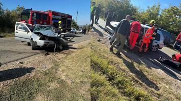 (FOTO) Accident soldat cu șase victime, majoritatea în stare gravă, la Căușeni