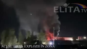 (VIDEO) Două explozii, după ce un TIR a luat foc, la Rezina