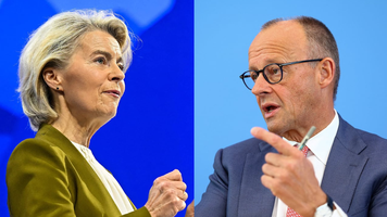 Ursula von der Leyen și Friedrich Merz